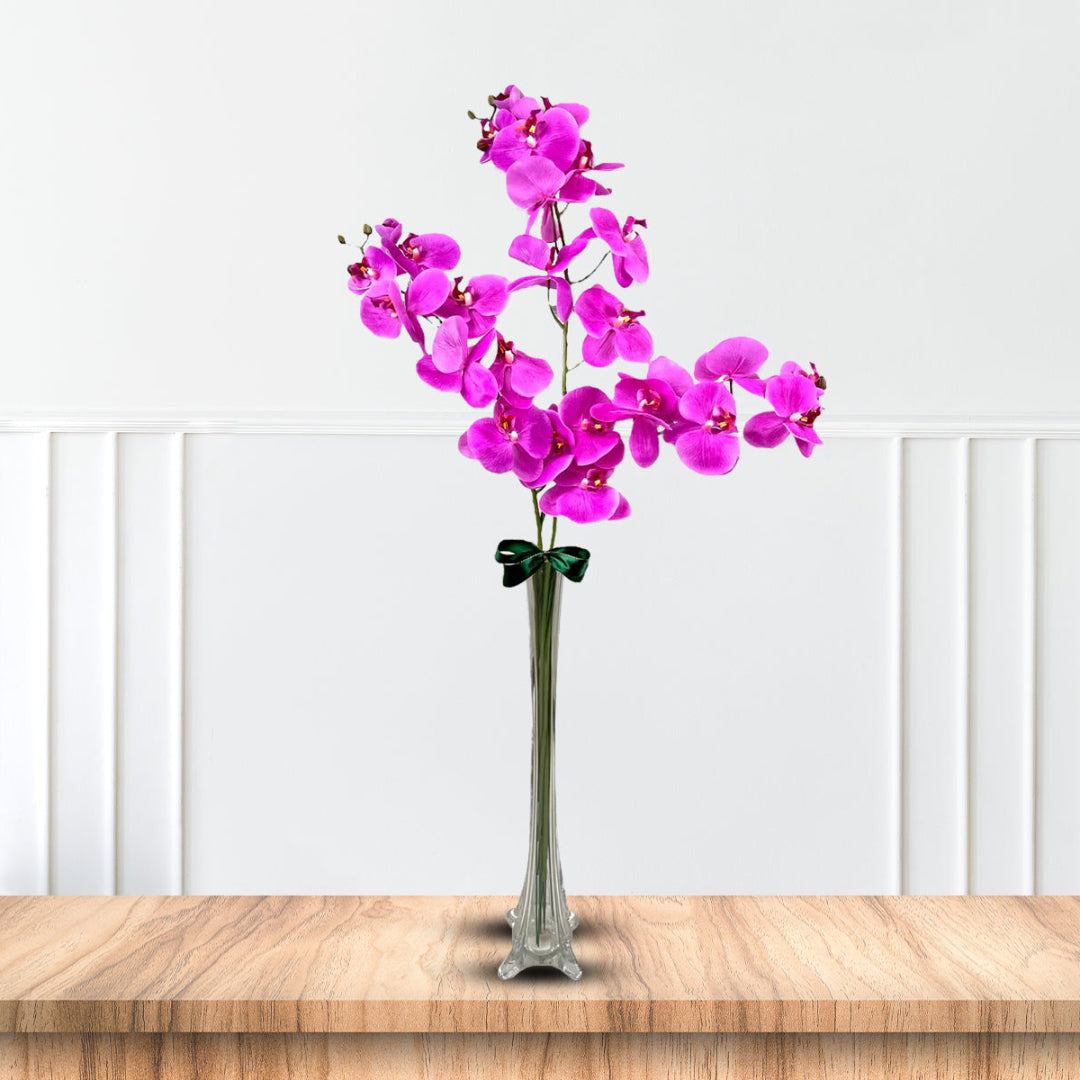 Stunning Artificial Orchids in Glass Vase