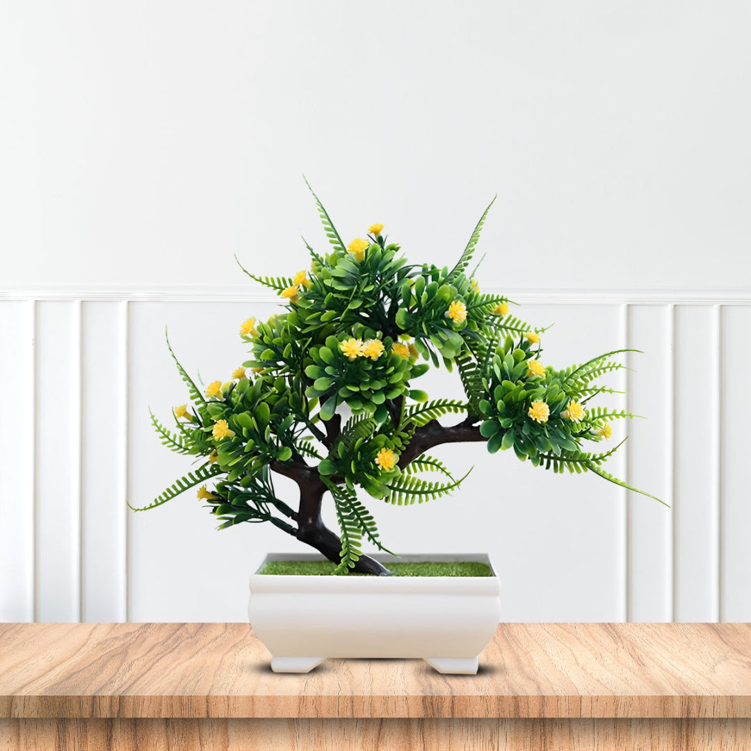 Stunning Yellow Artificial Bonsai ~ The Perfect Gift