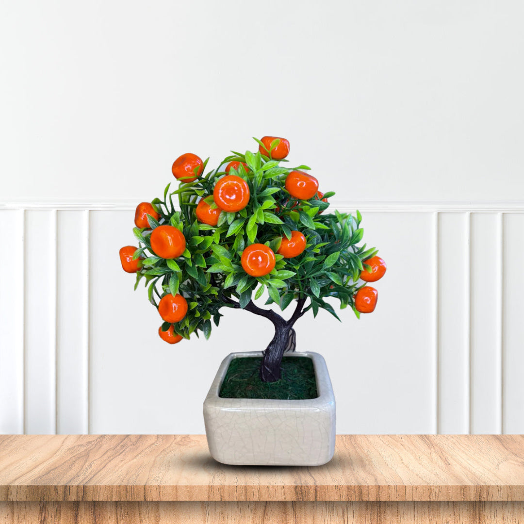 Mini Orange Bonsai Artificial