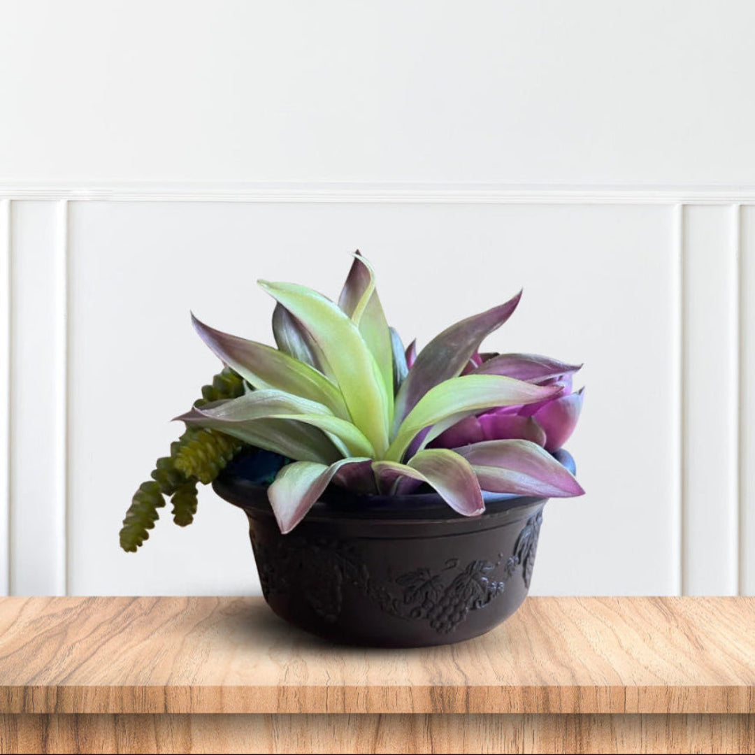 Lifelike Artificial mixed succulent plant in plastic Pot