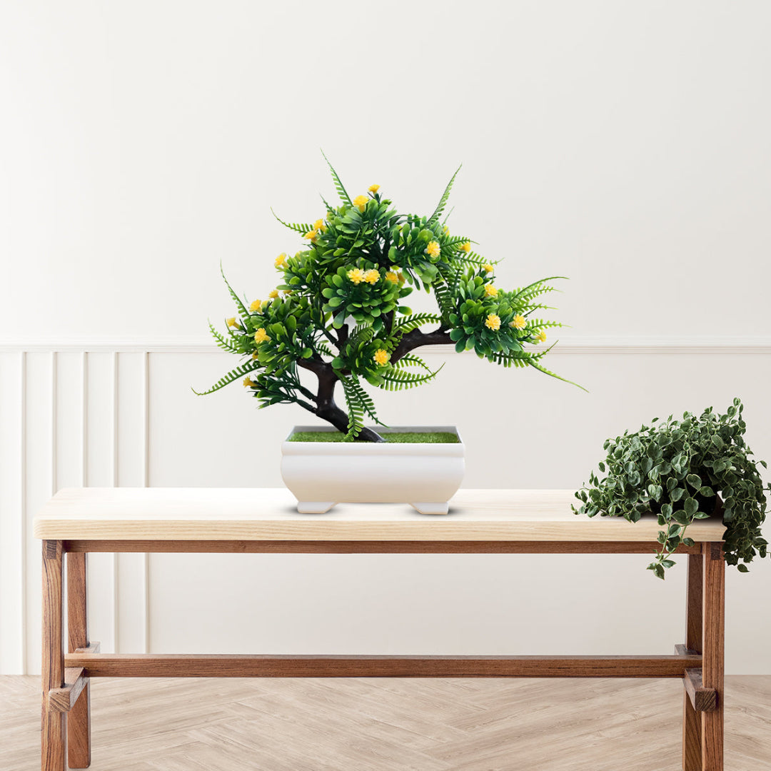 Stunning Yellow Artificial Bonsai ~ The Perfect Gift