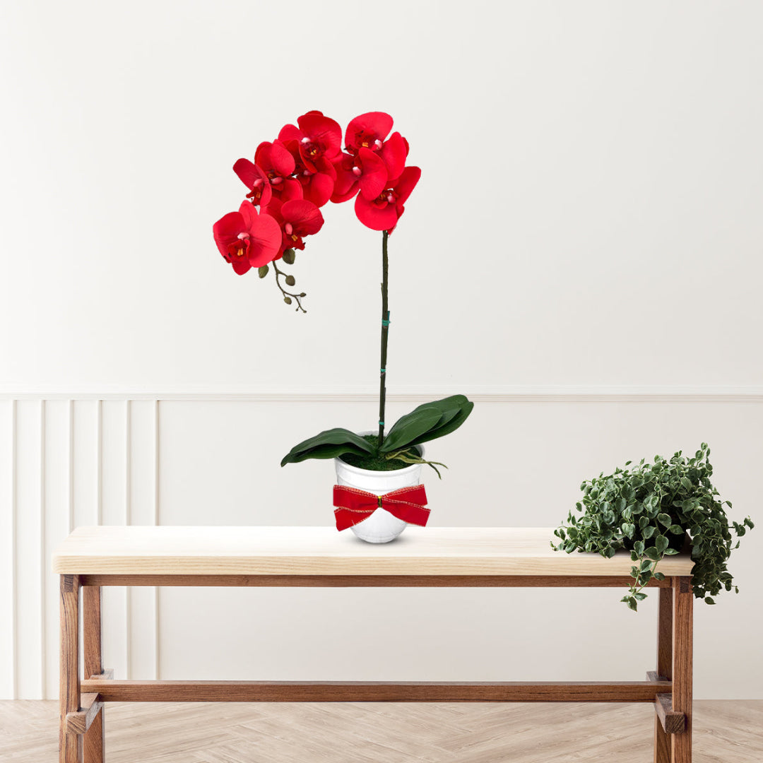 Gorgeous Red Orchid - Artificial (Good Gift)