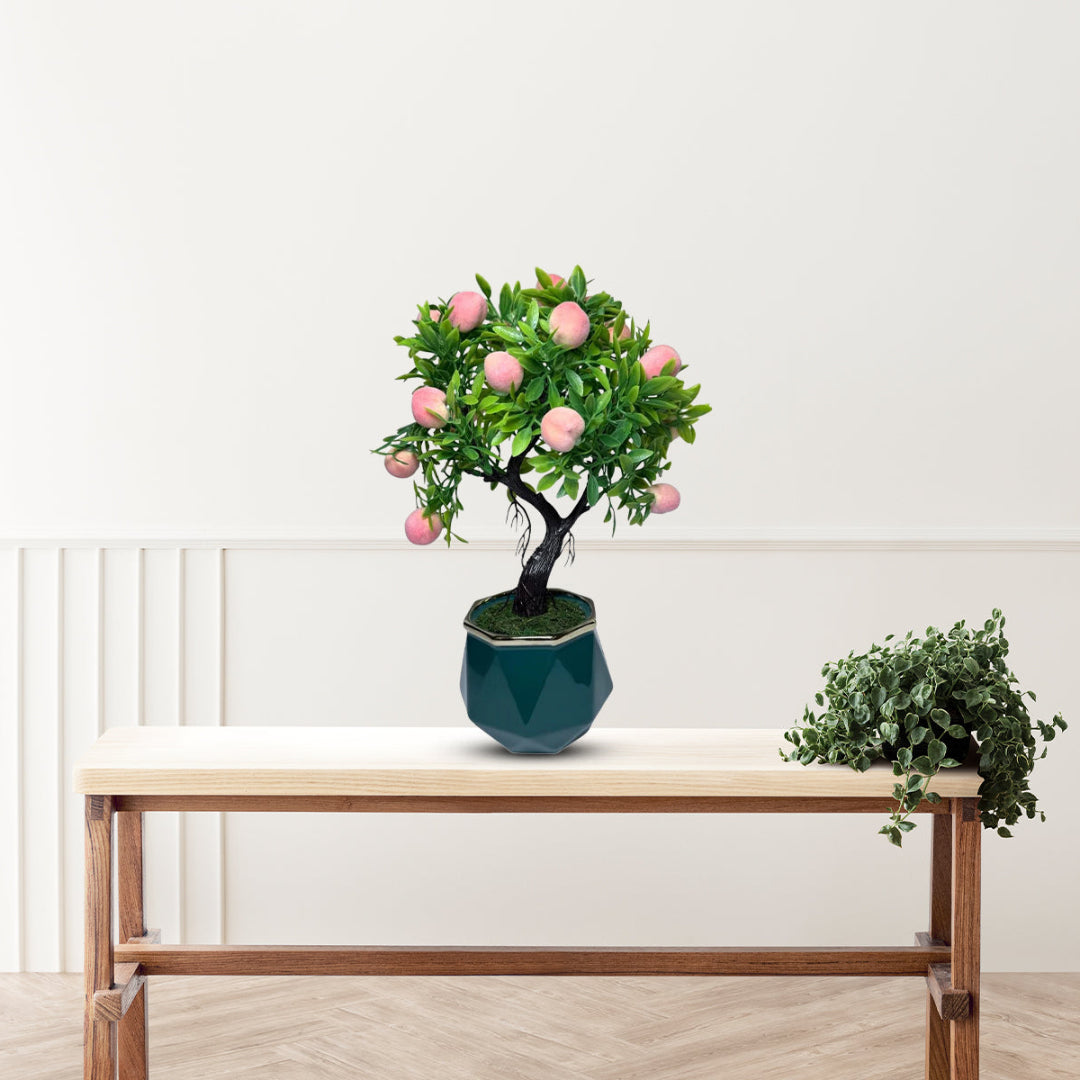 Gorgeous Artificial Mini Peach Bonsai ~ The Perfect Christmas Gift
