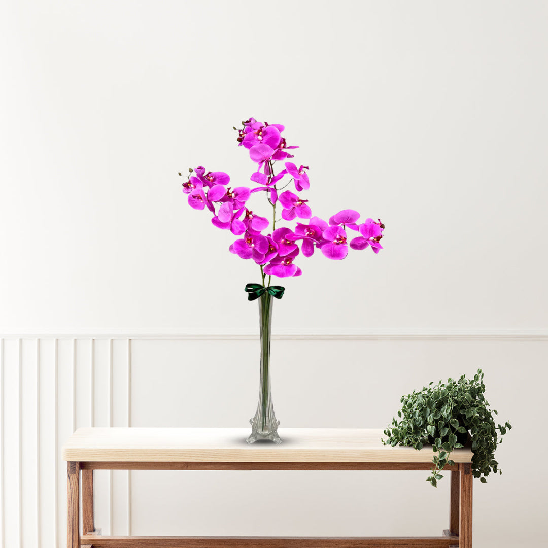 Stunning Artificial Orchids in Glass Vase