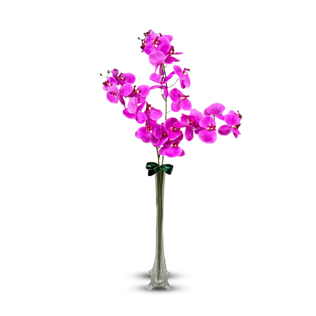 Stunning Artificial Orchids in Glass Vase