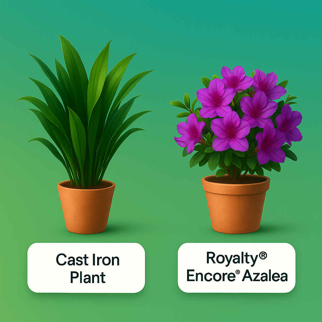 Black Friday 2 Plant Combo - Cast-iron plant & Royalty Encore Azalea
