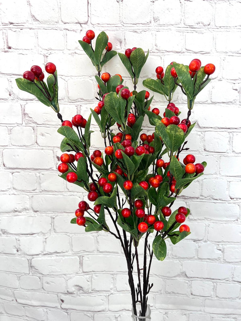 Gorgeous Holly with Red Berries -Artificial