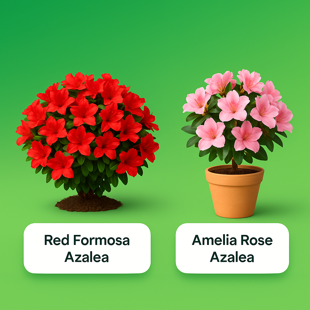 Black Friday 2 Plant Combo - Red Formosa Azalea & Amelia Rose Azalea