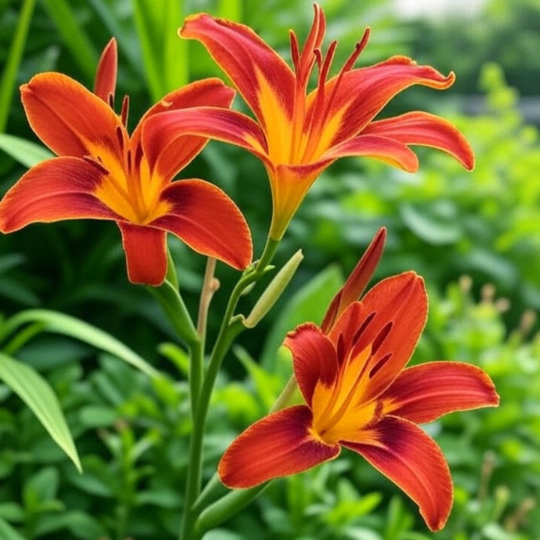 Black Prince Lilly Gorgeous Reddish-Black Blooms with Many Buds