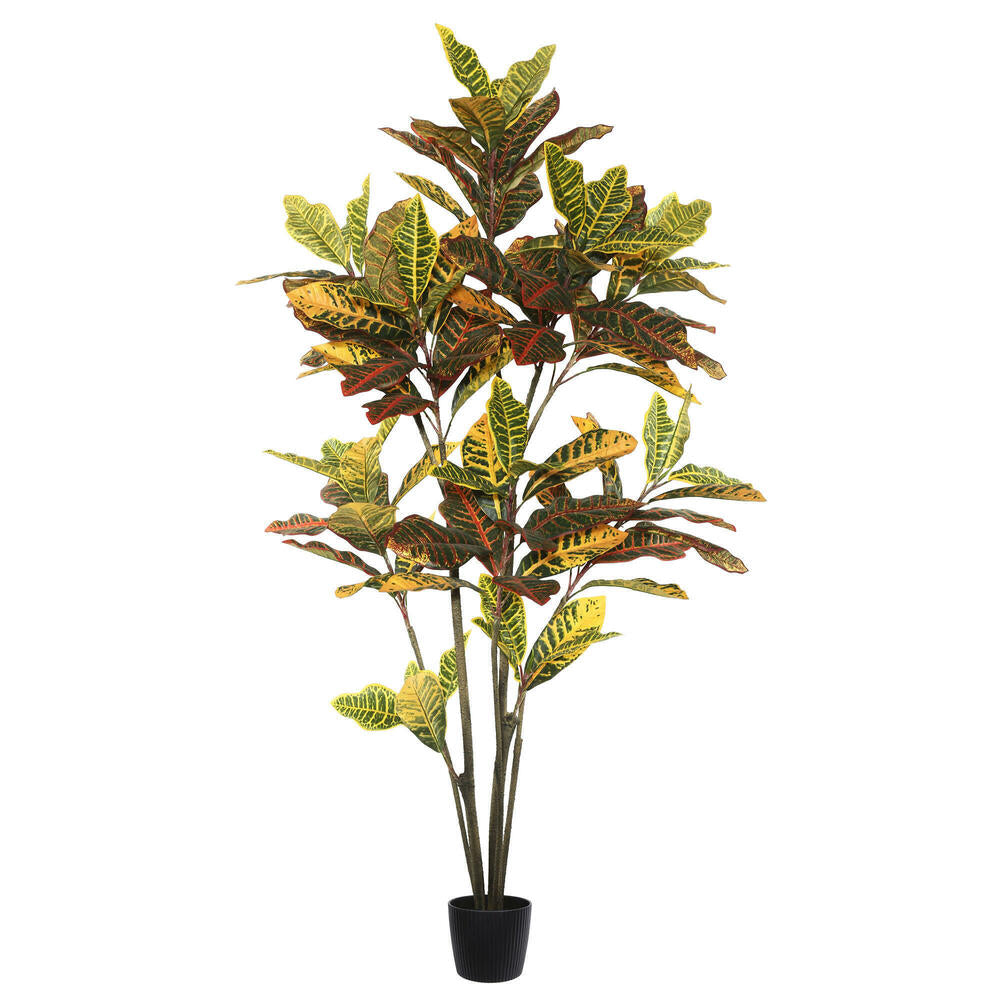 Artificial Plant : Potted Croton Tree - From World Famous Vickerman Products