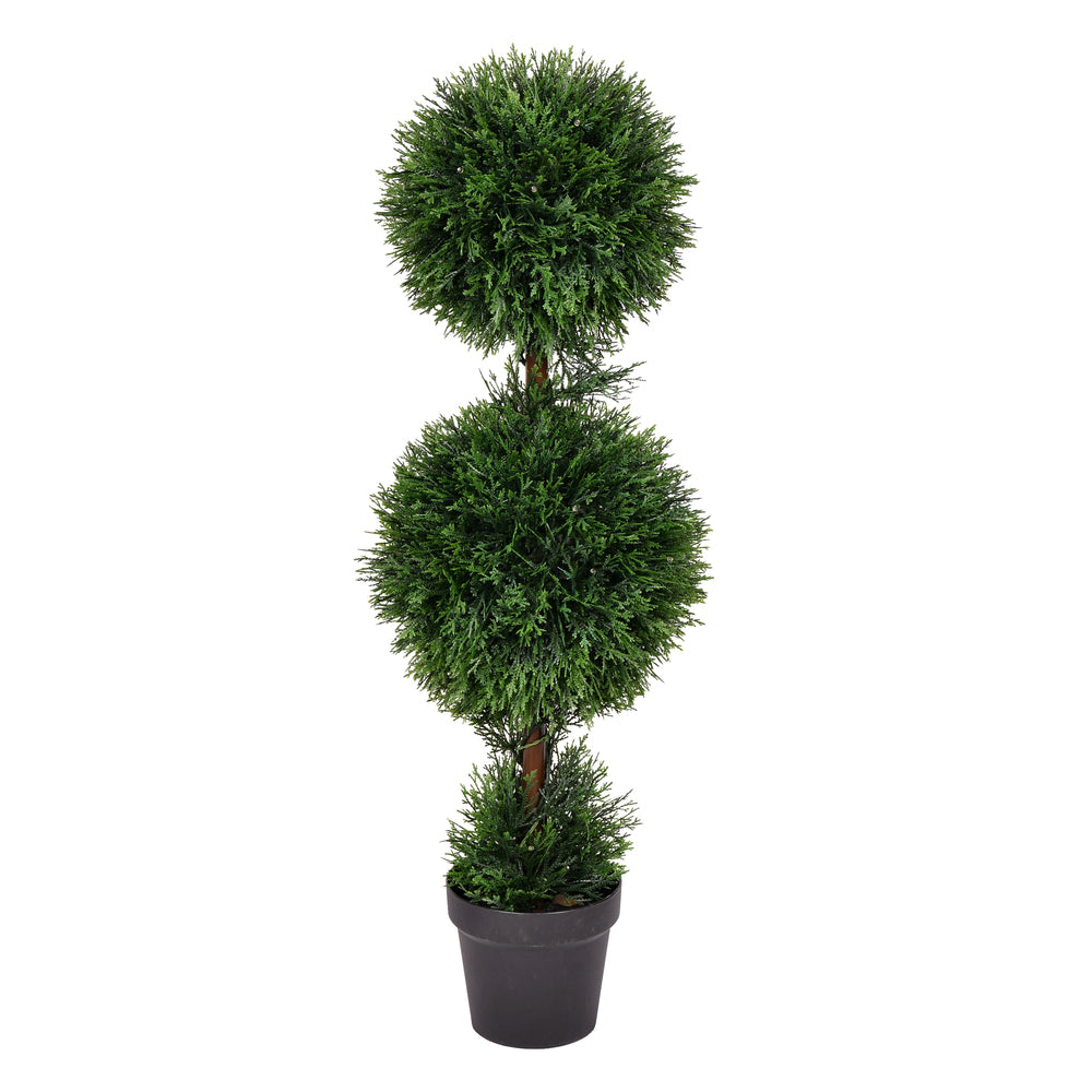 Artificial Plant : Cedar Double Balls In Pot - From World Famous Vickerman Products