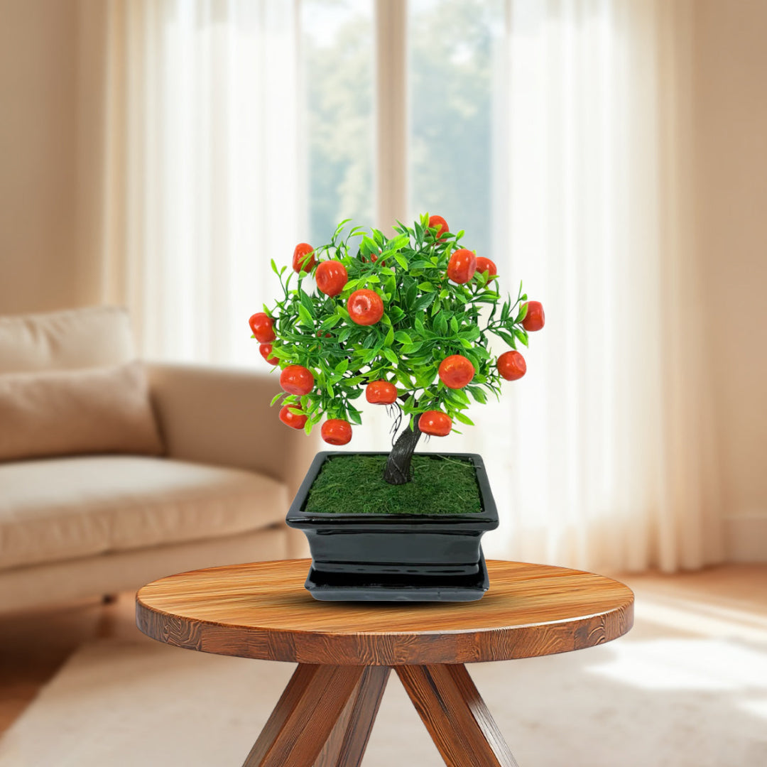 Mini Orange Bonsai Artificial