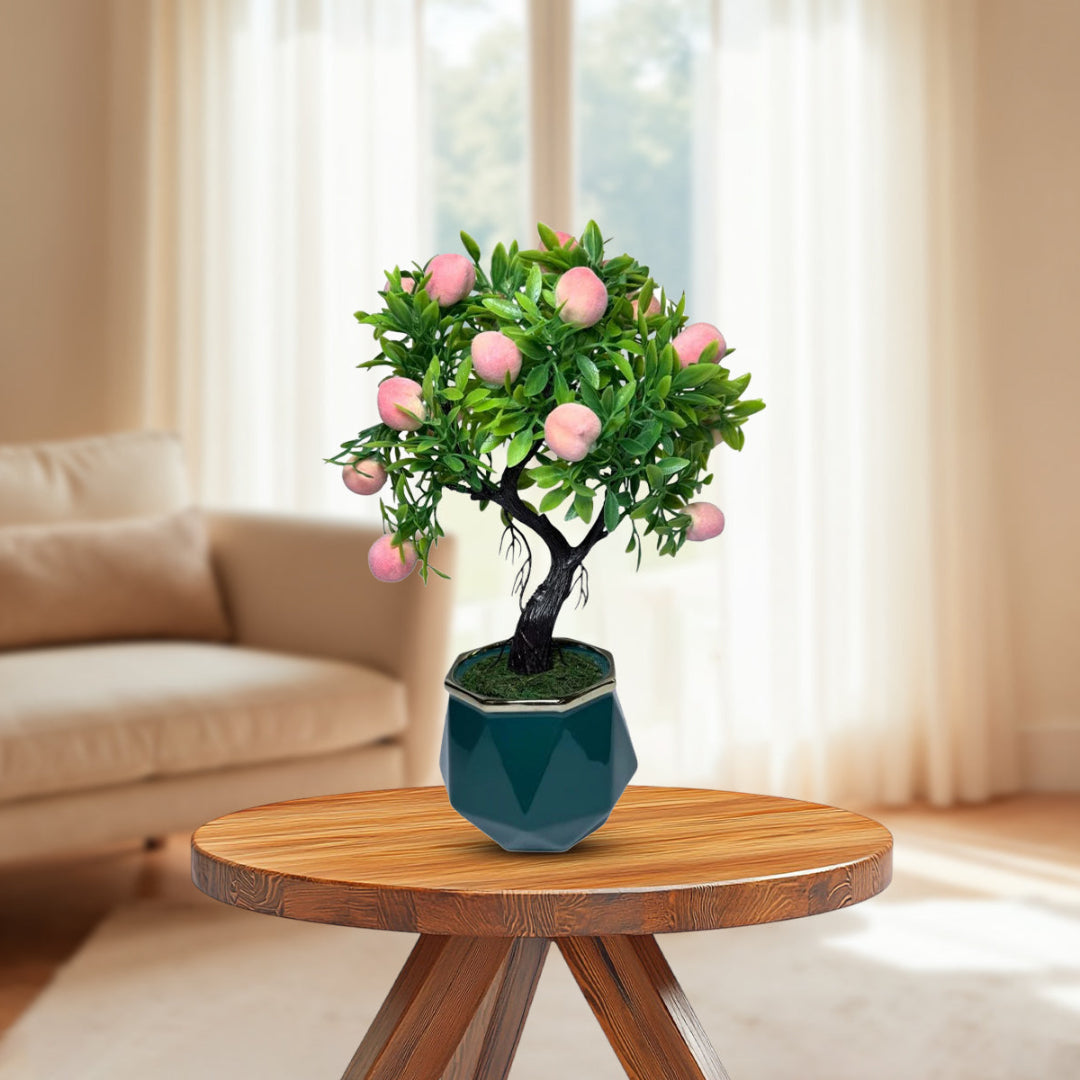 Gorgeous Artificial Mini Peach Bonsai ~ The Perfect Christmas Gift