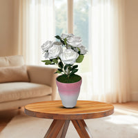 Artificial Gorgeous Roses in Ceramic Pot (Good Gifts)