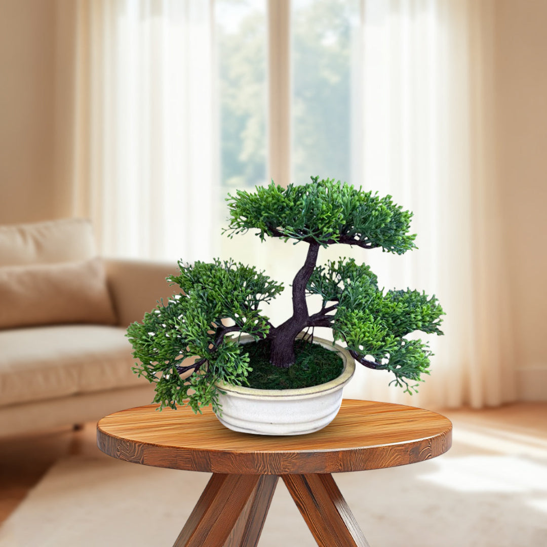 Artificial Bonsai Tree in Ceramic Pot for Indoor Decor
