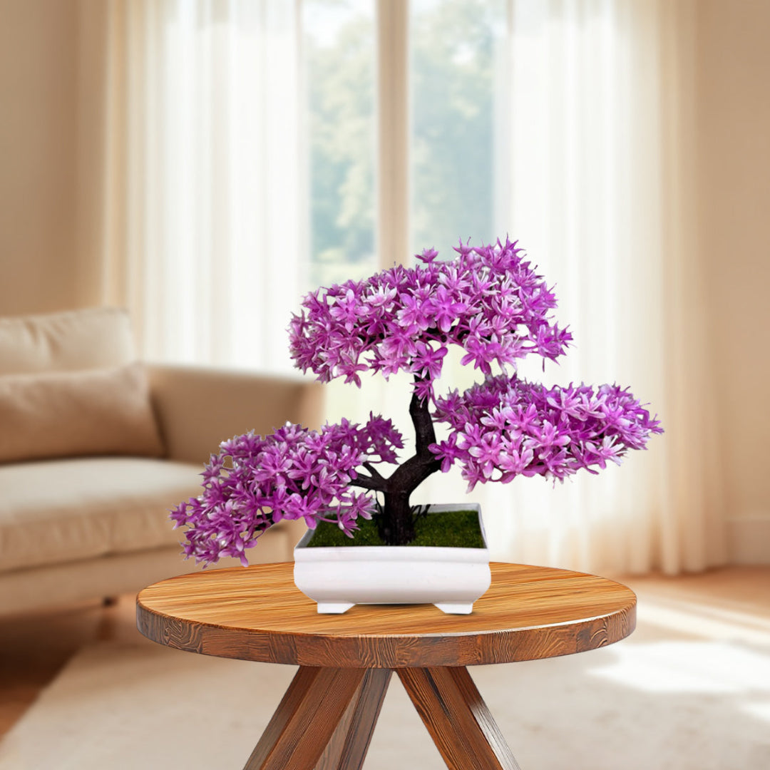 bonsai purple tree Artificial Bonsai Tree Small Indoor Decorative Plant