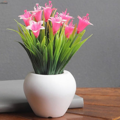 Gorgeous Potted Pink Peace Lily-Artificial