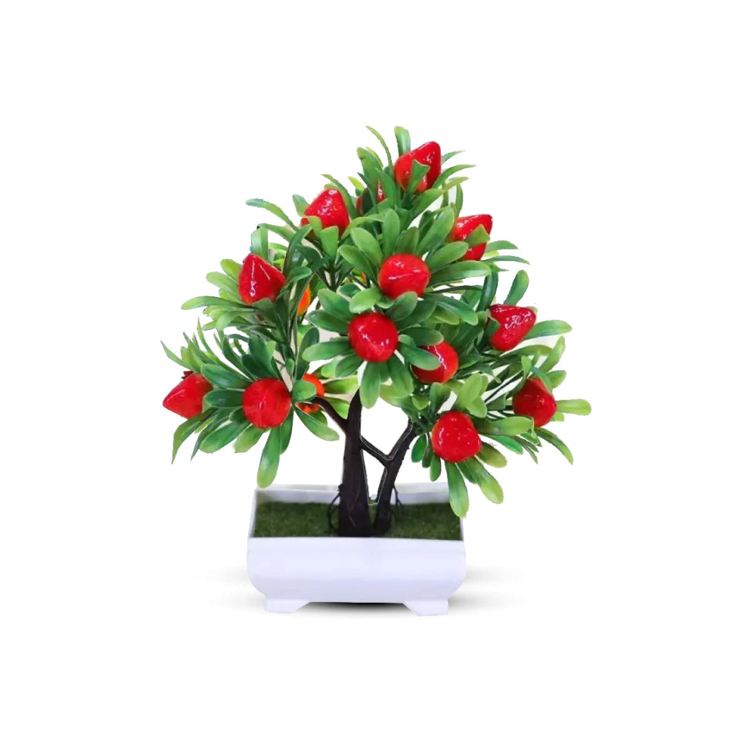 Gorgeous Artificial Mini Pomegranate Bonsai ~ The Perfect Christmas Gift