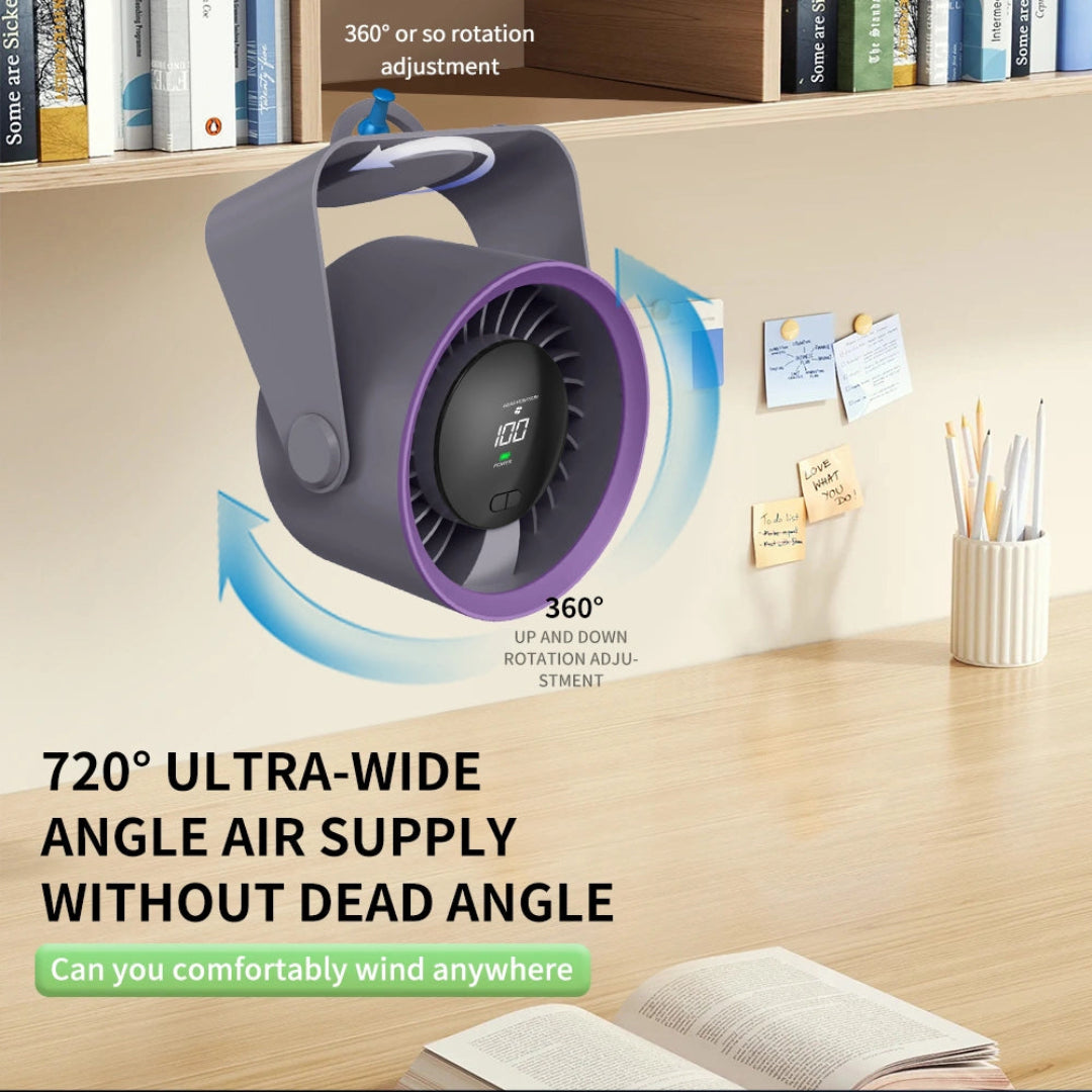 Rechargeable Desktop/Wall-Mounted Fan