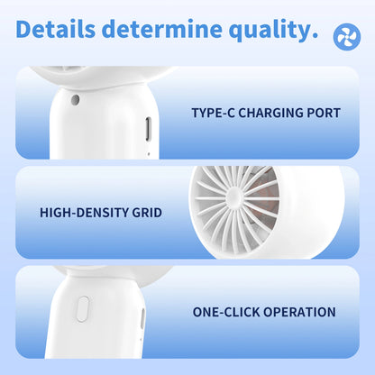Compact 3-Speed Handheld Fan