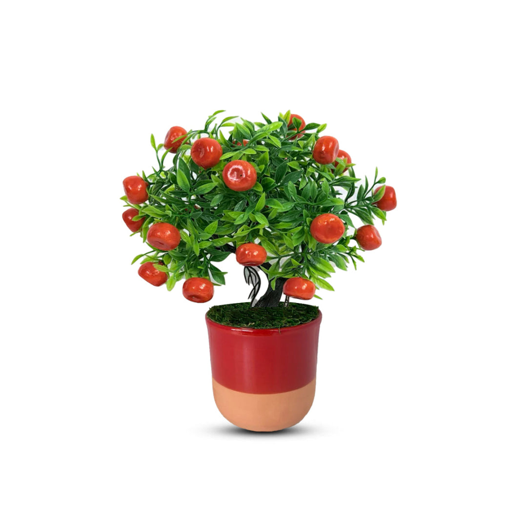 Mini Orange Bonsai Artificial