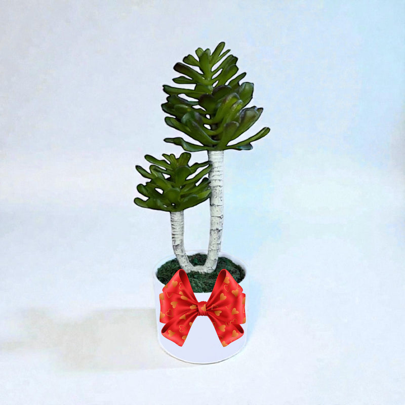 Gorgeous Artificial Jade Plant in Plastic Pot – Beautiful Gift for Any Occasion