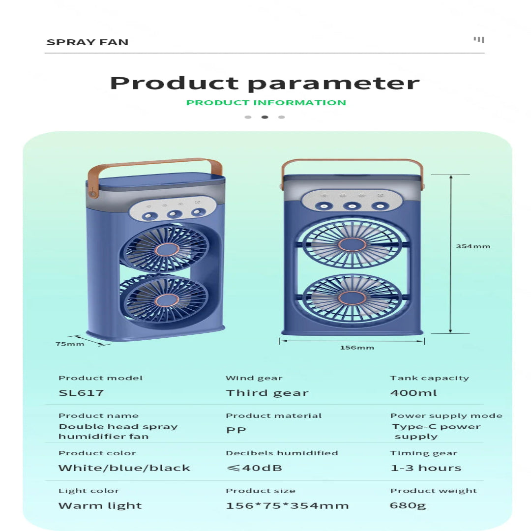 Desktop Misting Fan with 400ML Tank