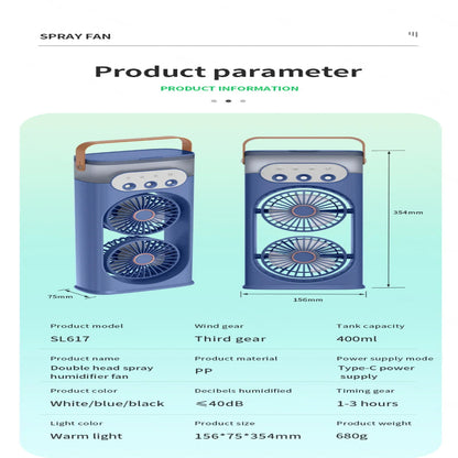 Desktop Misting Fan with 400ML Tank