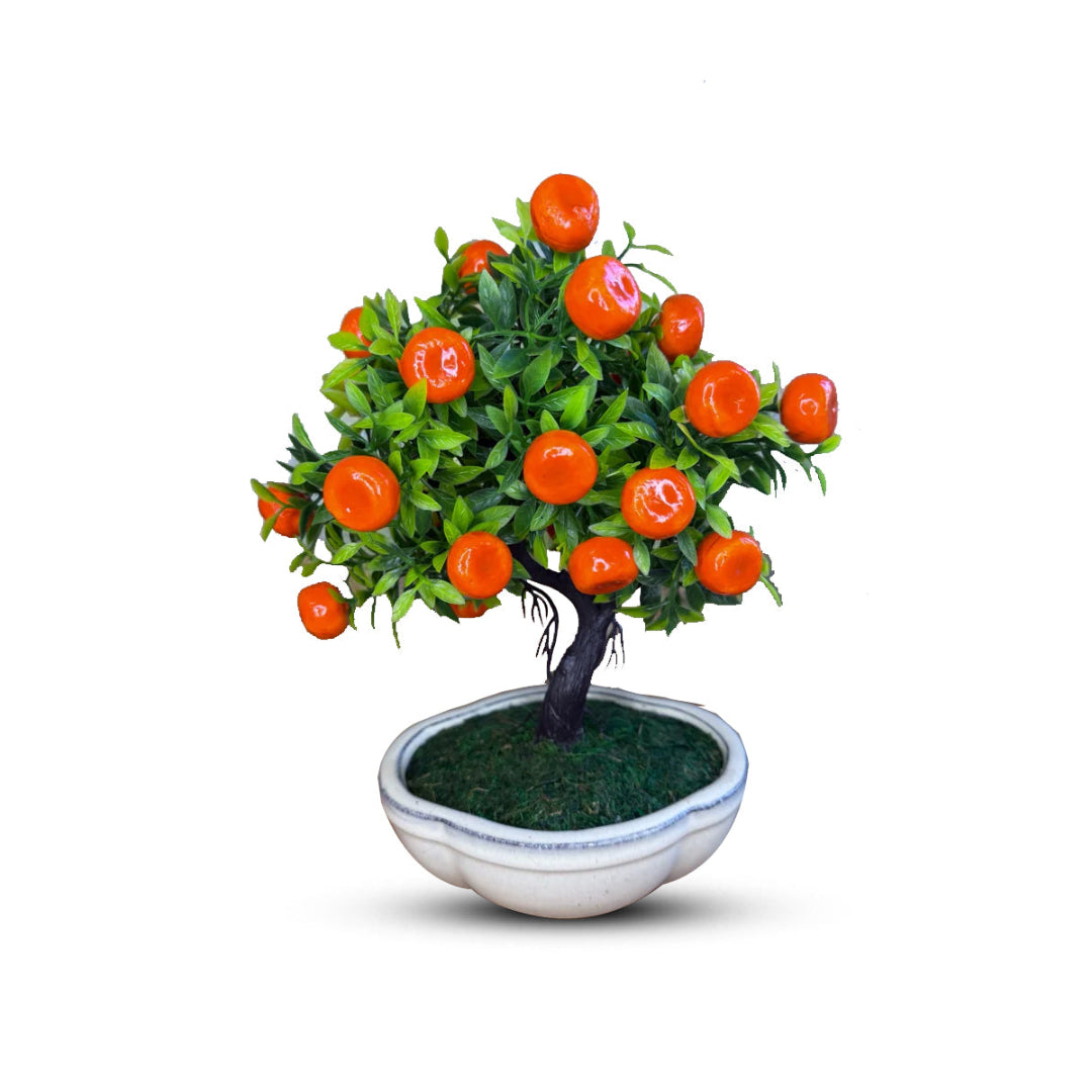 Mini Orange Bonsai Artificial