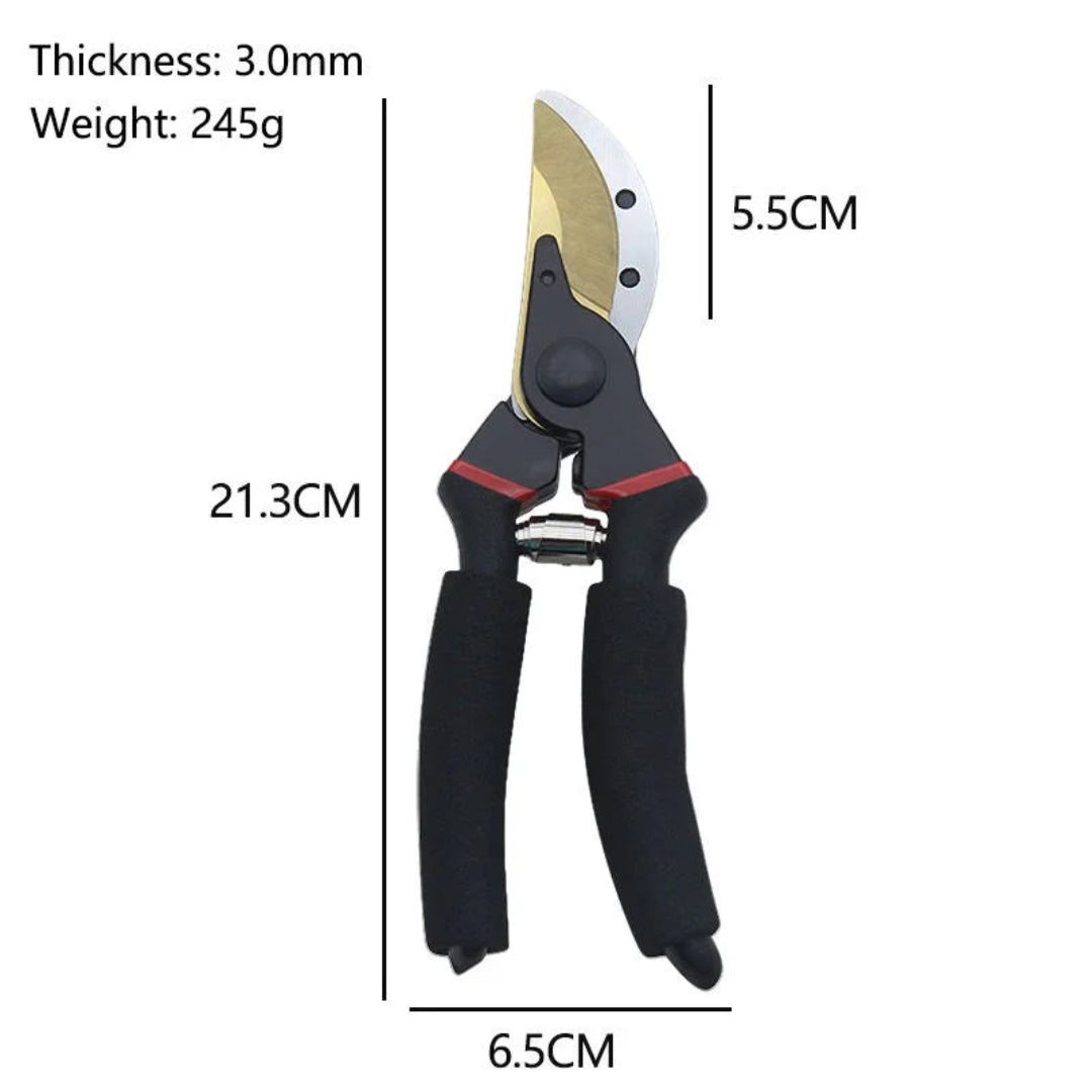 Garden Pruning Shears – Sharp Bypass Hand Pruner with Comfortable Grip (Black)