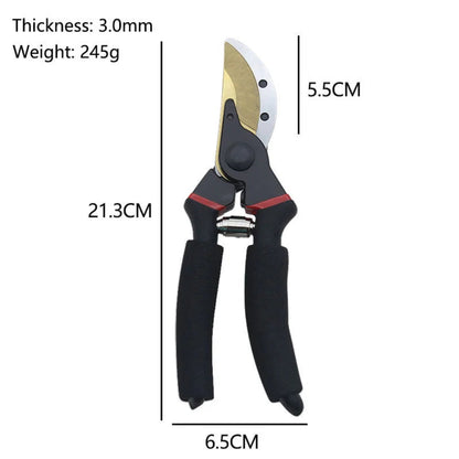 Garden Pruning Shears – Sharp Bypass Hand Pruner with Comfortable Grip (Black)