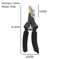 Garden Pruning Shears – Sharp Bypass Hand Pruner with Comfortable Grip (Black)