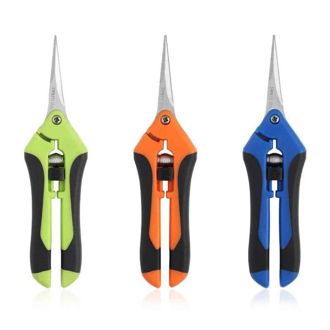 Garden Pruning Shears with Stainless Steel Blade &amp; Safety Lock (Orange)