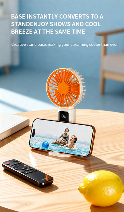 5-Speed Handheld Fan with Digital Display