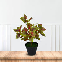 Artificial Gorgeous Leaves in Plastic Pot -Good Gift
