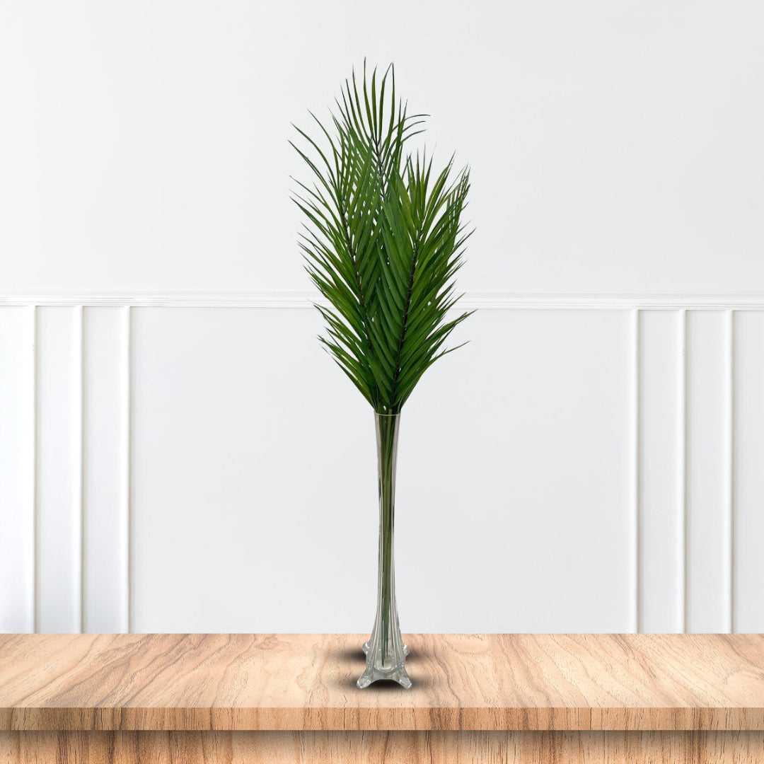 Artificial Stunning Leaves in Glass Vase -Good Gift
