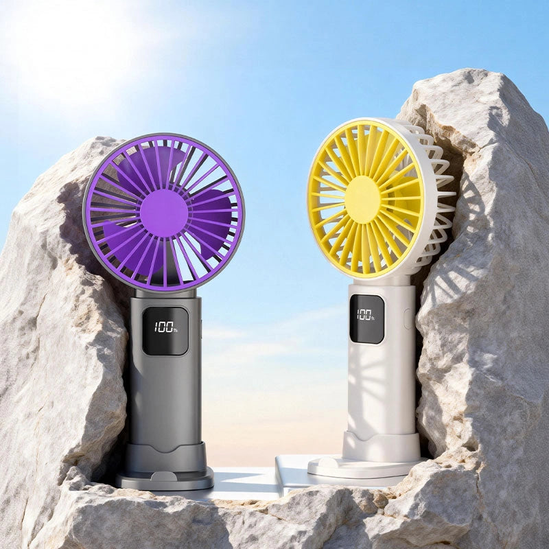 5-Speed Handheld Fan with Digital Display