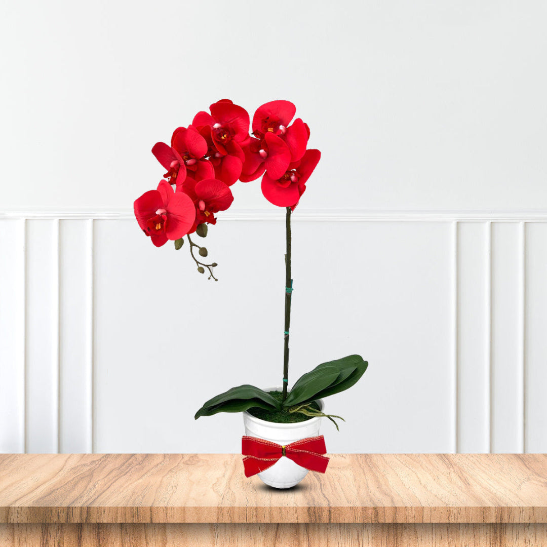 Gorgeous Red Orchid - Artificial (Good Gift)