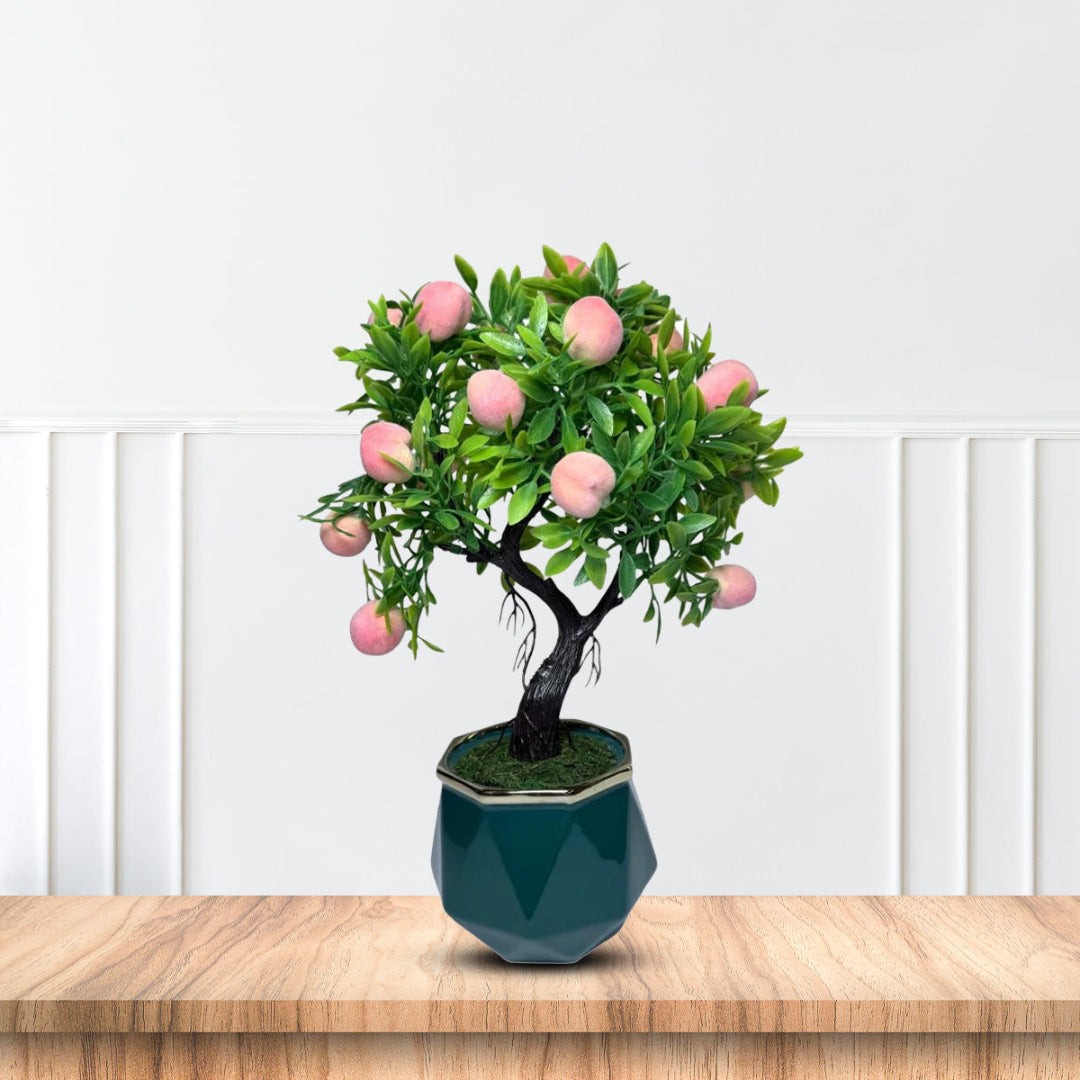 Gorgeous Artificial Mini Peach Bonsai ~ The Perfect Christmas Gift