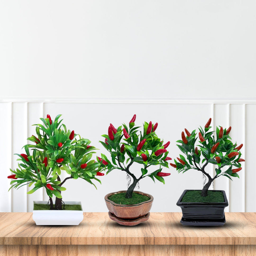 Gorgeous Artificial Mini Pepper Bonsai  ~ The Perfect Christmas Gift