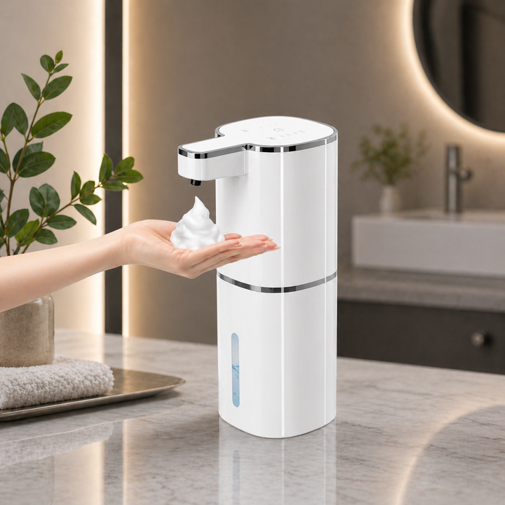 Luxury Touchless Automatic Foaming Soap Dispenser for Kitchens &amp; Bathrooms | Rechargeable &amp; Waterproof