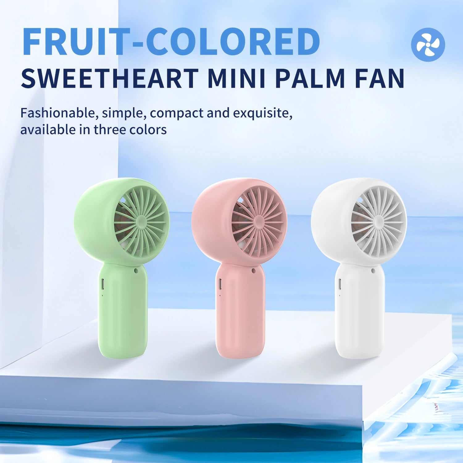 Compact 3-Speed Handheld Fan