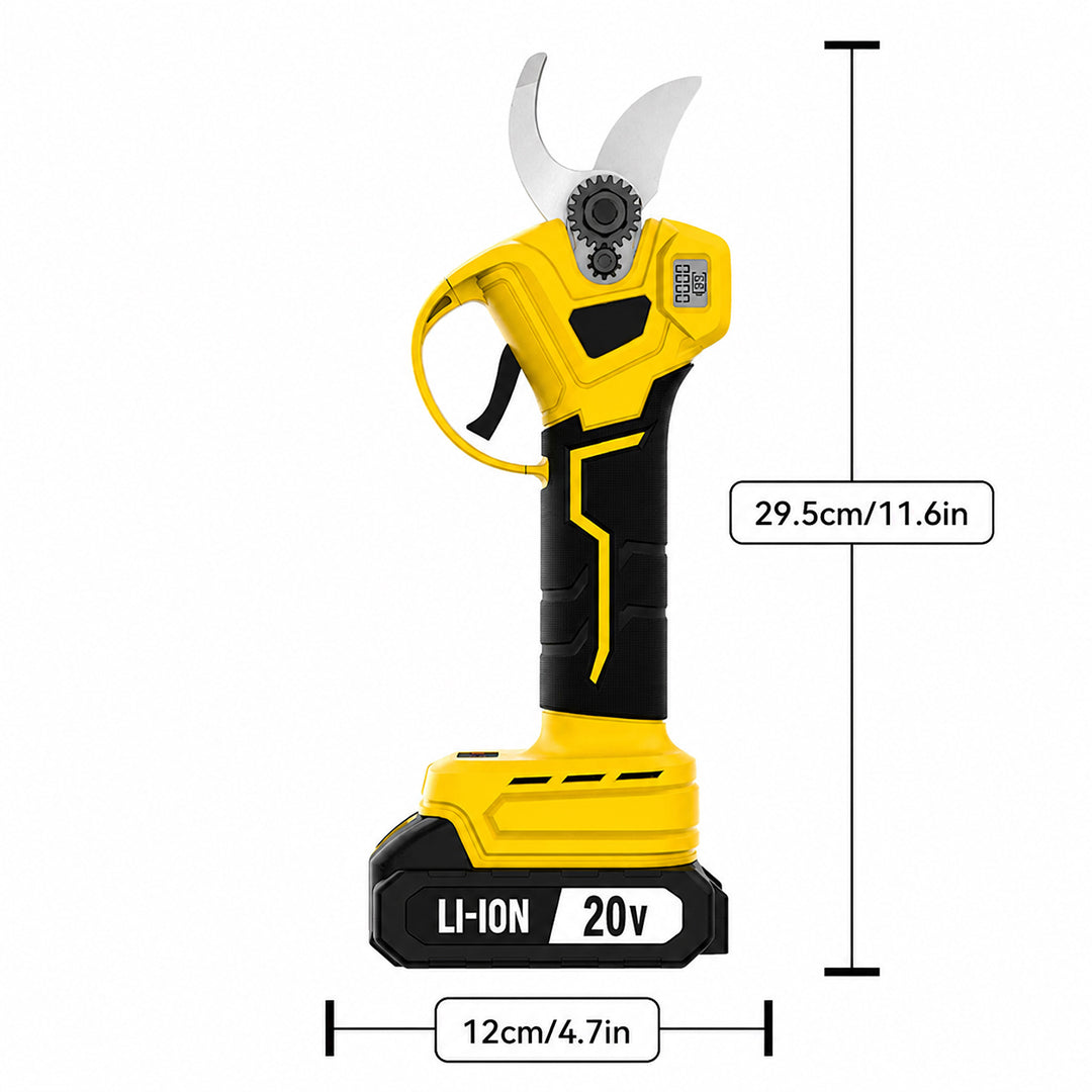 20V Cordless Electric Pruner - Brushless Battery Powered Pruning Shears for Tree Branches &amp; Garden Trimming
