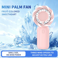 Compact 3-Speed Handheld Fan