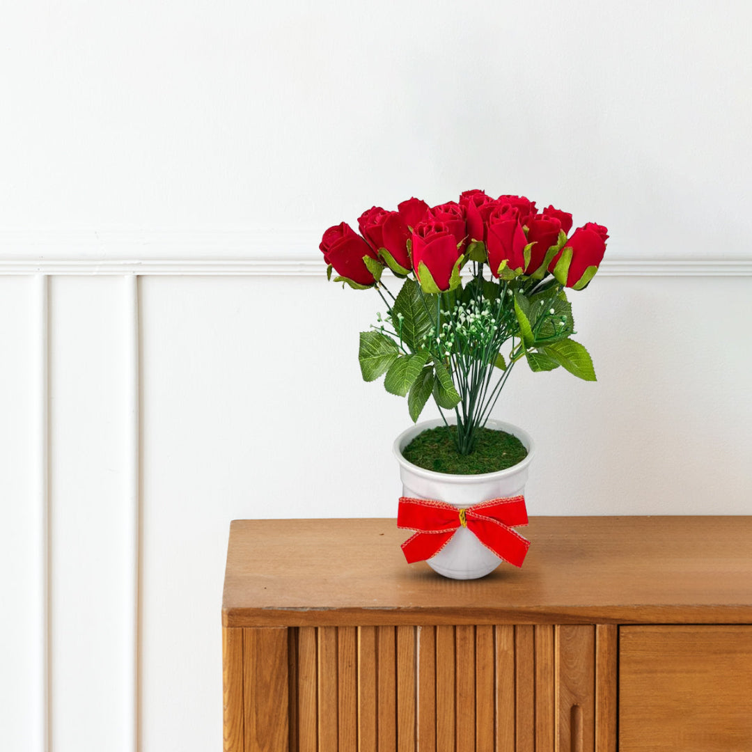 Beautiful 2 Dozen Roses in Ceramic Pot (Good Gift)