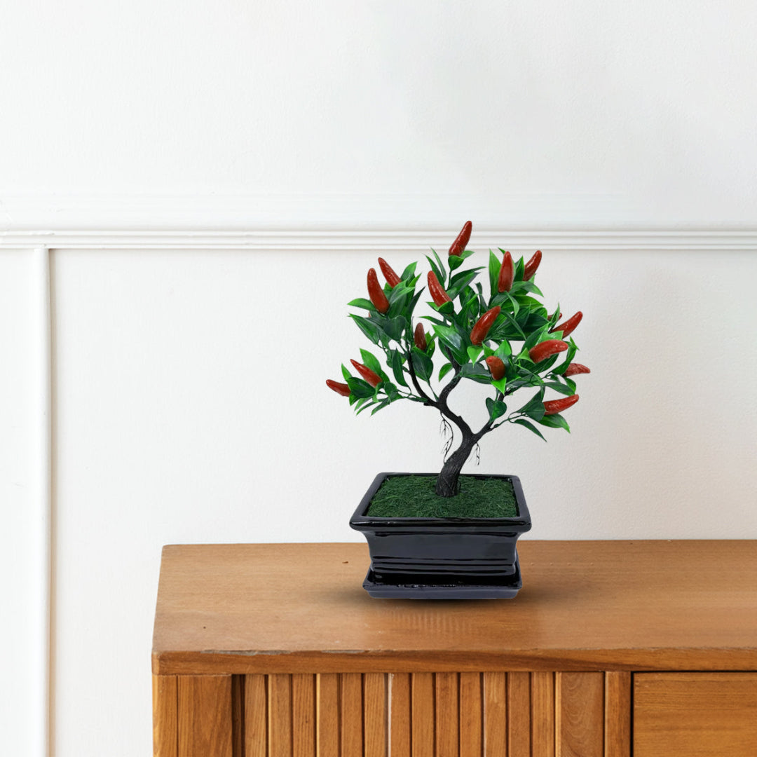 Gorgeous Artificial Mini Pepper Bonsai  ~ The Perfect Christmas Gift