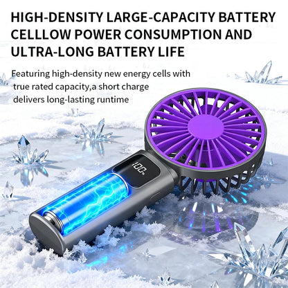 5-Speed Handheld Fan with Digital Display