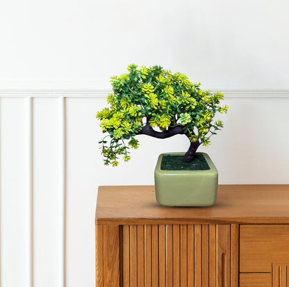 Gorgeous Yellow and Green Bonsai  -Good Gift