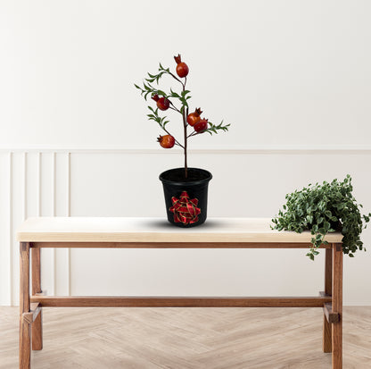 Cute Pomegranate Bonsai in Pot of Your Choice-Artificial