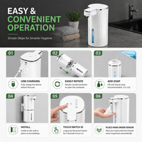 Luxury Touchless Automatic Foaming Soap Dispenser for Kitchens & Bathrooms | Rechargeable & Waterproof